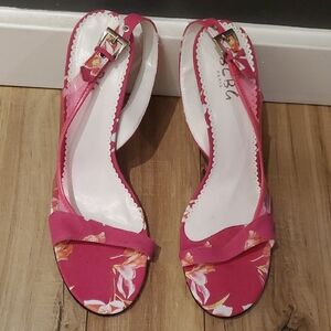 BCBG Paris Floral Pink Sandals